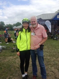 Cllr Nikki Barton with Ken Griffiths, Organiser of Little Lumpy