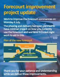 South West Trains' notice at Haslemere station