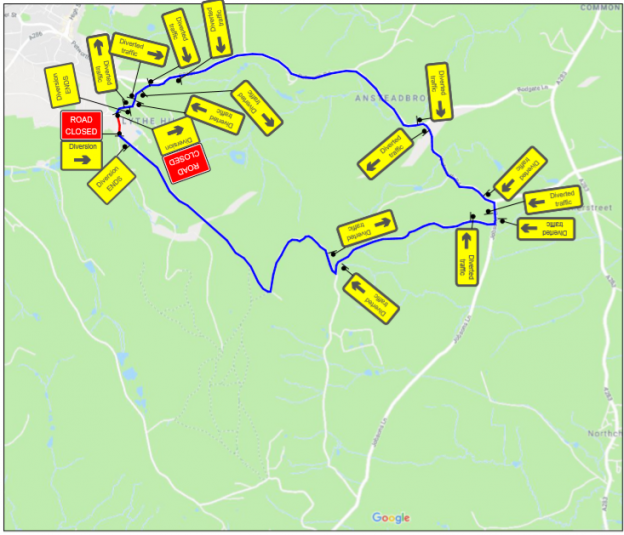 Chase Lane, Tennyson’s Lane and Scotland Lane Haslemere Temporary Prohibition of Traffic Order